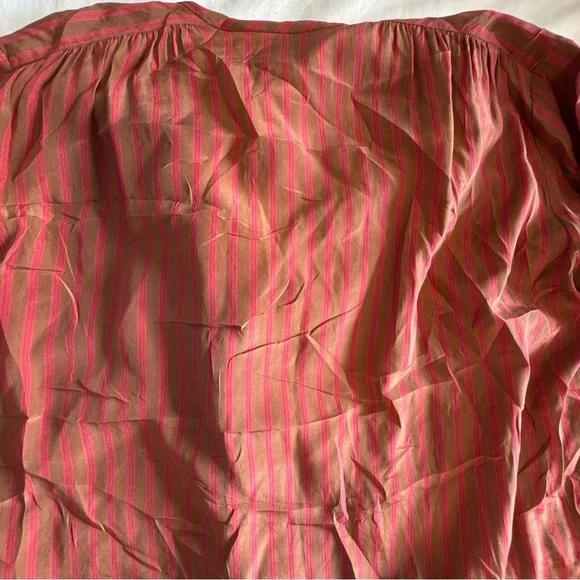 100%Silk Chantal Scall Tie-Neck Blouse -Made in Hong Kong-size 8 - Picture 6 of 9